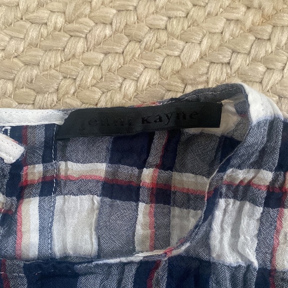 Jenni Kayne Plaid Gauze Sleeveless Shell Top - Picture 3 of 11